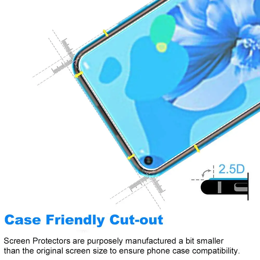 Vidrio templado para Huawei, Protector de pantalla para Y6S, Y6P, Y7P Pro Prime 2019, 3 unidades - imagen 5