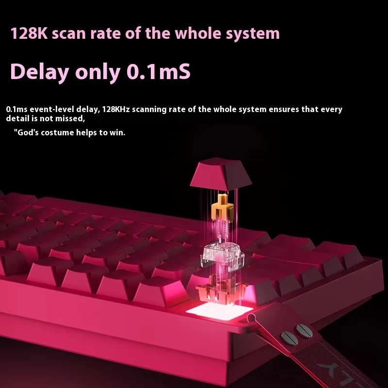 BEAT75 Teclado para juegos con efecto Hall, soporte magnético mecánico, 0,005mm, 0,1 ms, disparador rápido, DKS, 8k, velocidad de orolling, 8000mAh, inalámbrico - imagen 3