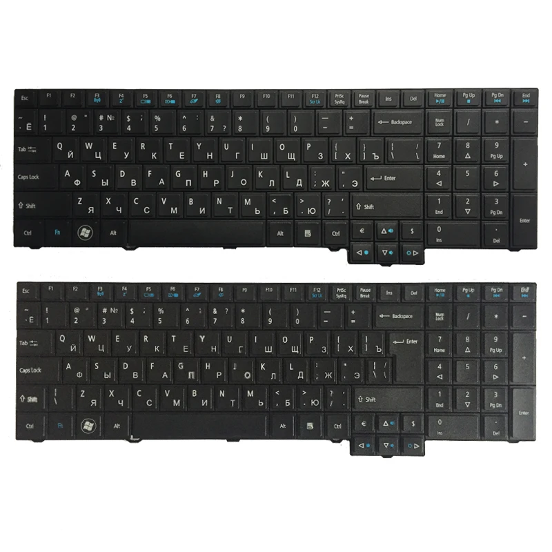 Teclado para portátil Acer TravelMate 5760, TM5760, 5760G, 5760Z/ZG, TM6595, 6595, 6596G, 6595T/TG, TM6495T, 7750, TM7750, TM8573, Reino Unido/Rusia