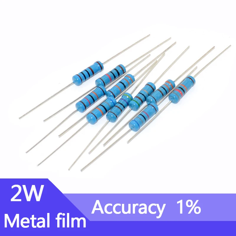 20 piezas resistencia de película metálica de 2W 0.27R 0.33R 0.39R 0.47R 0.5R 0.51R 0.68R 0.75R 0.82R 0.91R 0,27 0,39 0,5 R Ohm precisión 1% 0.1R-10M - imagen 2
