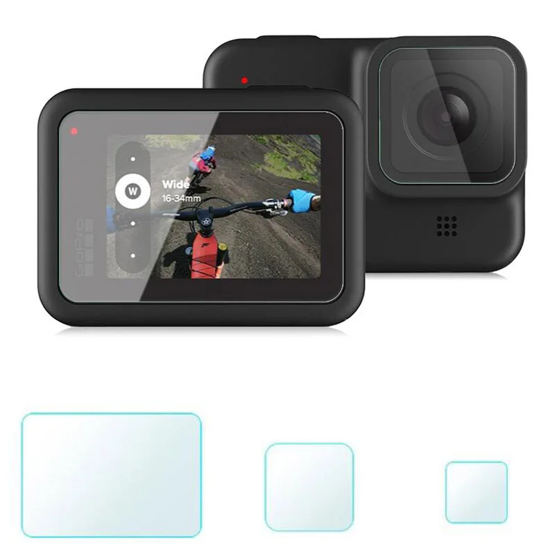 Pantalla de lente de vidrio templado, película protectora de pantalla LCD, funda protectora para GoPro Hero 8 Black Go pro Hero8 Action Camera