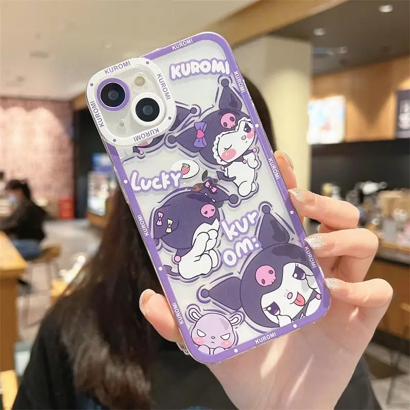 Kuromi-funda de teléfono My Melody para OPPO, Realme, C67, C65, C53, C63, C51, C55, C33, C12, C25, C25S, 5, 6, 5i, 6i, 9i, 5S, 3, 8, 9, 10, 12 Pro Plus, V13 - imagen 3
