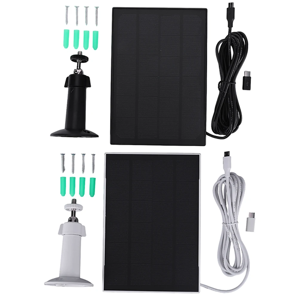 Panel Solar de 3W y 6V USB + tipo C 2 en 1, cargador de células solares para exteriores, Cable de carga de 9,8 pies para cámara de seguridad/sistema de luz - imagen 5