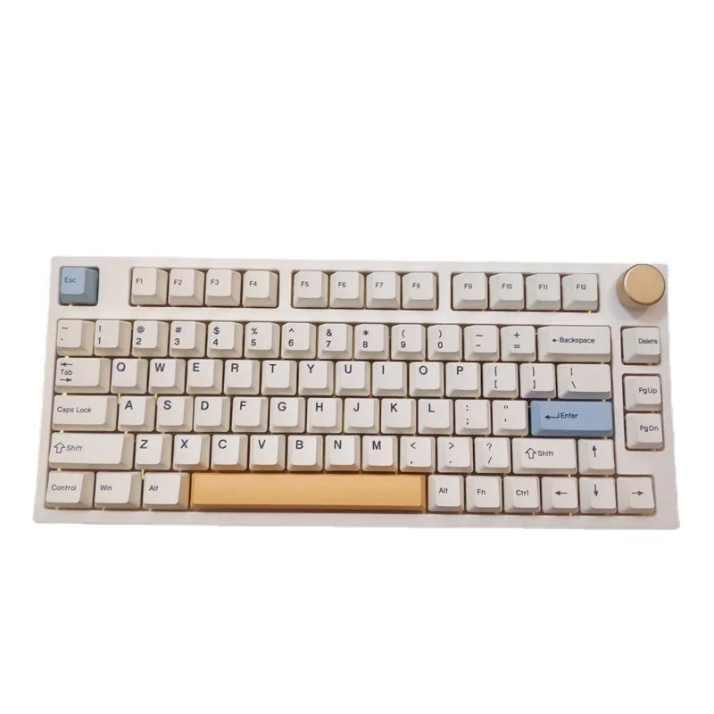 Teclado mecánico Keydous NJ80 AP de 3 modos con interruptor TTC ACE V2 dorado rosa V2 bluetooth hotswap RGB programable - imagen 2