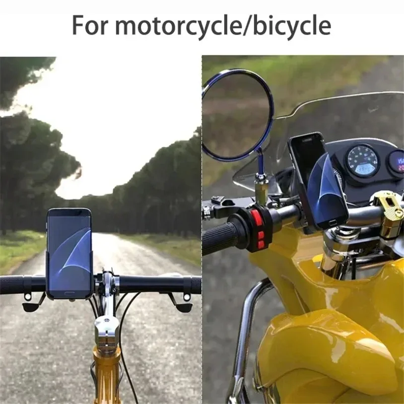 Soporte de teléfono de navegación para motocicleta y bicicleta, soporte para teléfono móvil para ciclismo al aire libre, para iPhone 16-12, Samsung, Xiaomi Backet - imagen 3