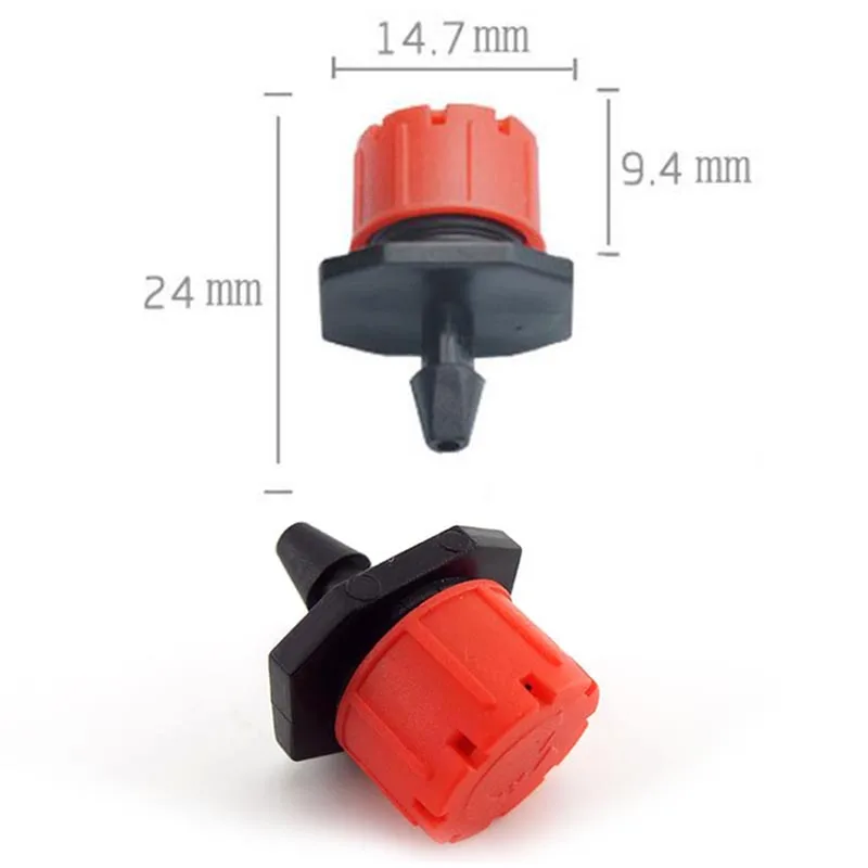 50 unids/lote 4/7mm boquilla de riego de jardín gotero ajustable emisor de aspersor Micro goteo balcón patio invernadero riego Spray - imagen 4