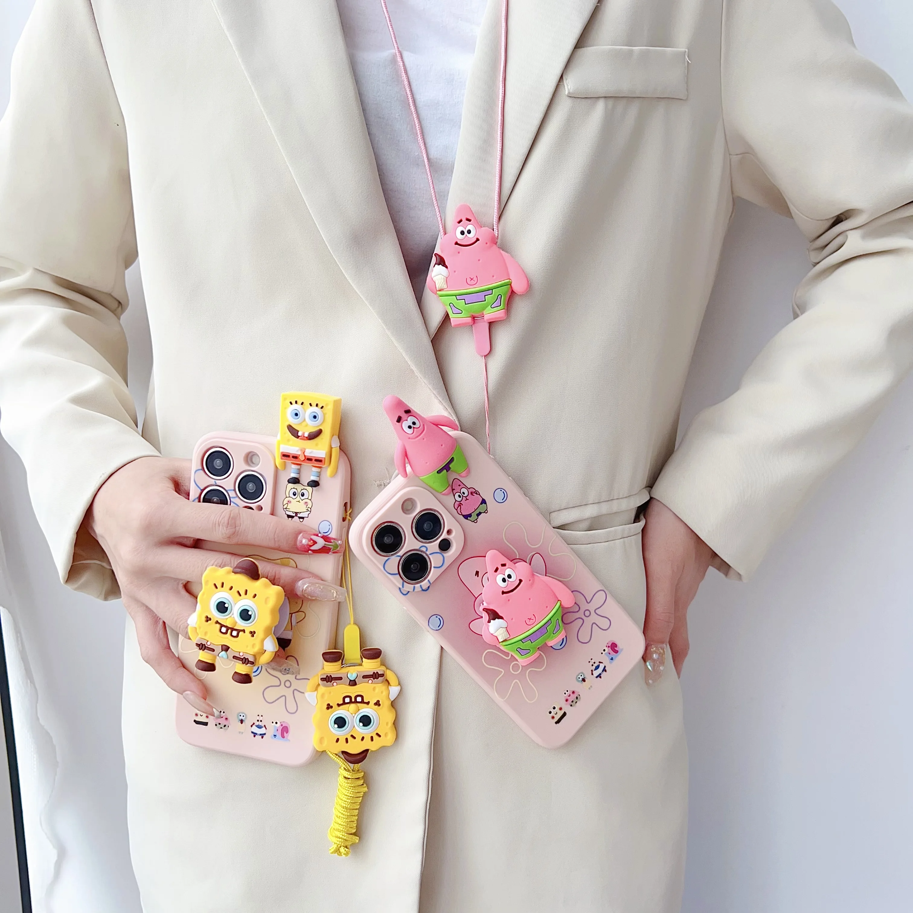 Para Huawei Nova 11SE Y72 Honor X6A X7A X7B X8A X5 X9B X8B 90 100 lite funda de dibujos animados de Anime con cuerda de soporte - imagen 5