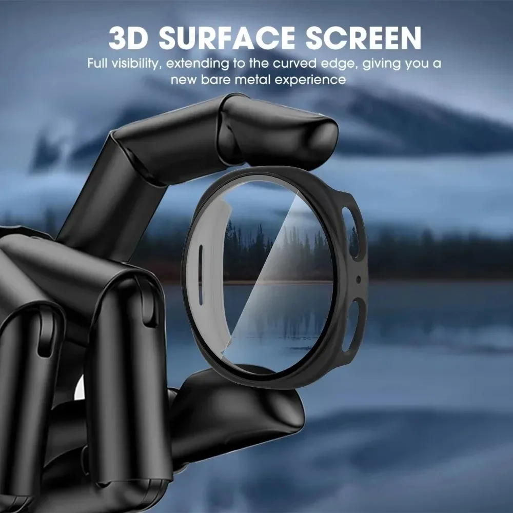 Vidrio templado + cubierta para Samsung Galaxy Watch 8 40/44mm funda + Protector de pantalla marco de parachoques duro de PC para Galaxy Watch 8 40mm 44mm - imagen 5