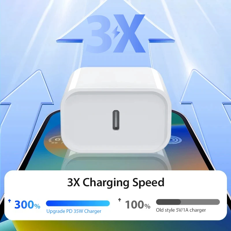 Cargador de teléfono PD de 40W, cargador rápido USB C QC4.0/3,0 PD3.0, carga rápida para for iPhone 14 13 12 11 Pro Max, adaptador de Cable USB tipo C - imagen 3