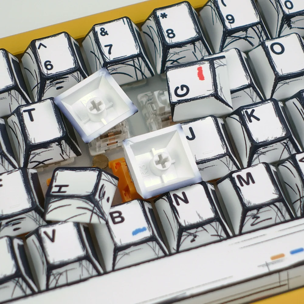 Teclas de teclado mecánico PBT con forma de cereza, 130 teclas, compatibles con teclado para juegos MX - imagen 4