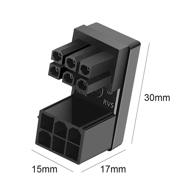 1 Uds. Adaptador de fuente de alimentación de tarjeta gráfica codo 180 ° , Solución de artefacto de cableado giratorio PCI-E 6Pin/8Pin del conector de dirección de GPU PSU - imagen 3