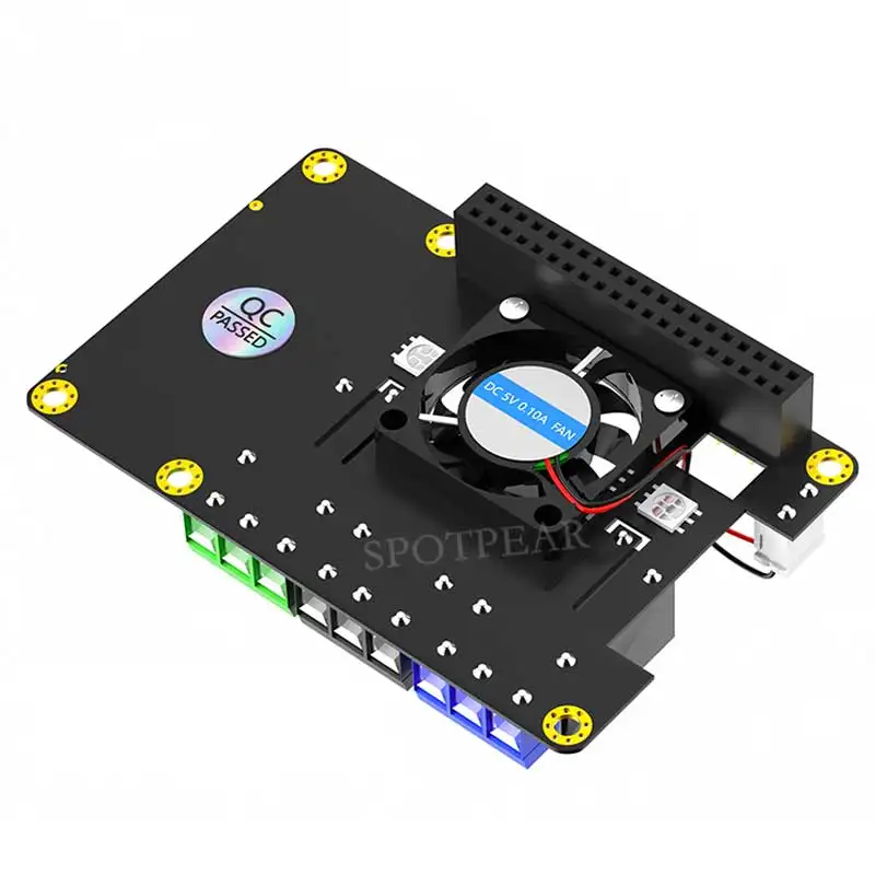 Placa de relé de potencia Raspberry Pi, módulo de expansión de 3 canales, carga de hasta 10Amp/250VAC con ventiladores de refrigeración y RGB-LED - imagen 3