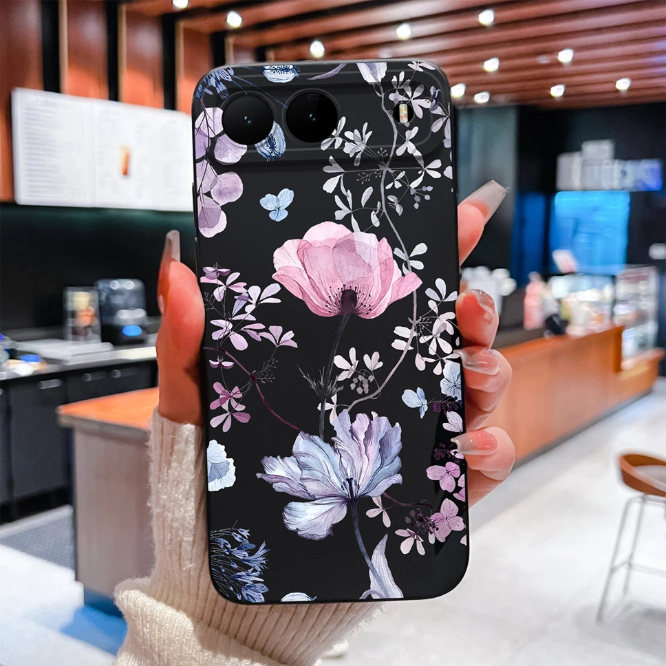 Para Infinix Hot 60i 5G / Tecno Spark GO 2025 funda de teléfono bonitas flores suave silicona líquida parachoques antideslizante ligero - imagen 5