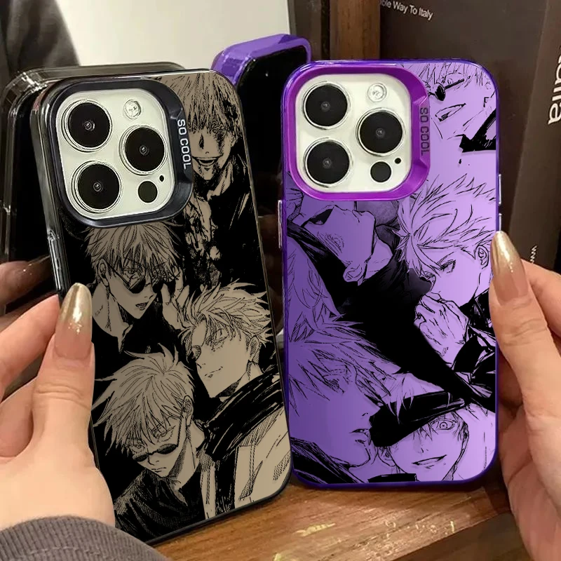 Cool Anime Gojo Satoru funda de teléfono para iPhone 17 Air 16 15 11 12 14 13 Pro Max XS X XR Plus 8 7 SE 2020 contraportada a prueba de golpes