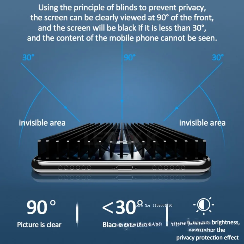 Protector de pantalla antiespía Mate 60 50 P Smart Z 2021 vidrio templado para Huawei P50 P40 P30 P20 Lite Y9A película de privacidad - imagen 3