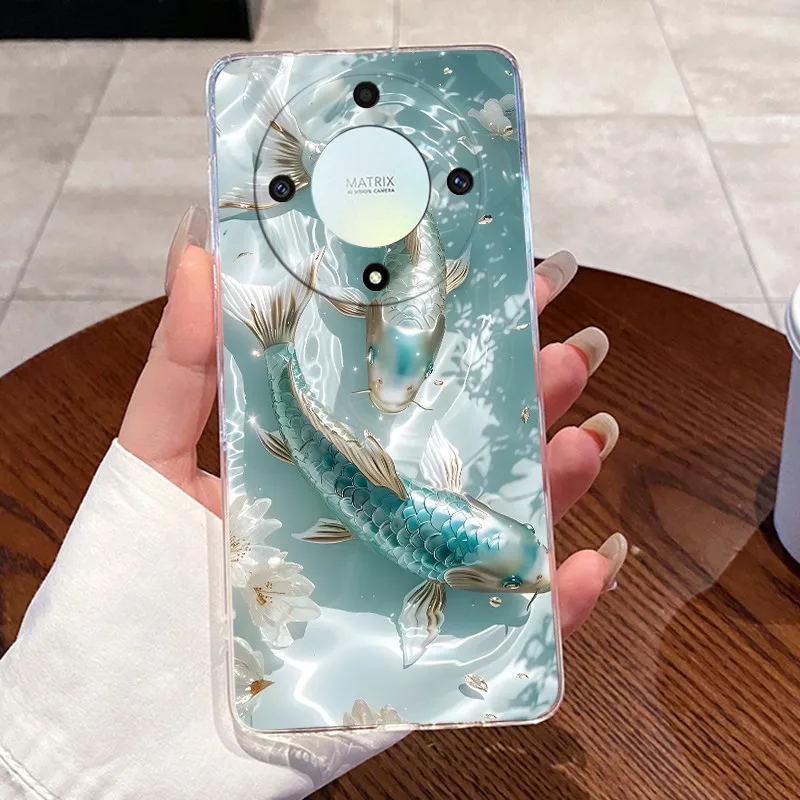 Para Honor Magic5 Lite 5G funda lindo conejo transparente silicona suave fundas traseras para Magic6 Lite 5G cubierta Magic 5 5Lite 5G carcasa de parachoques - imagen 3