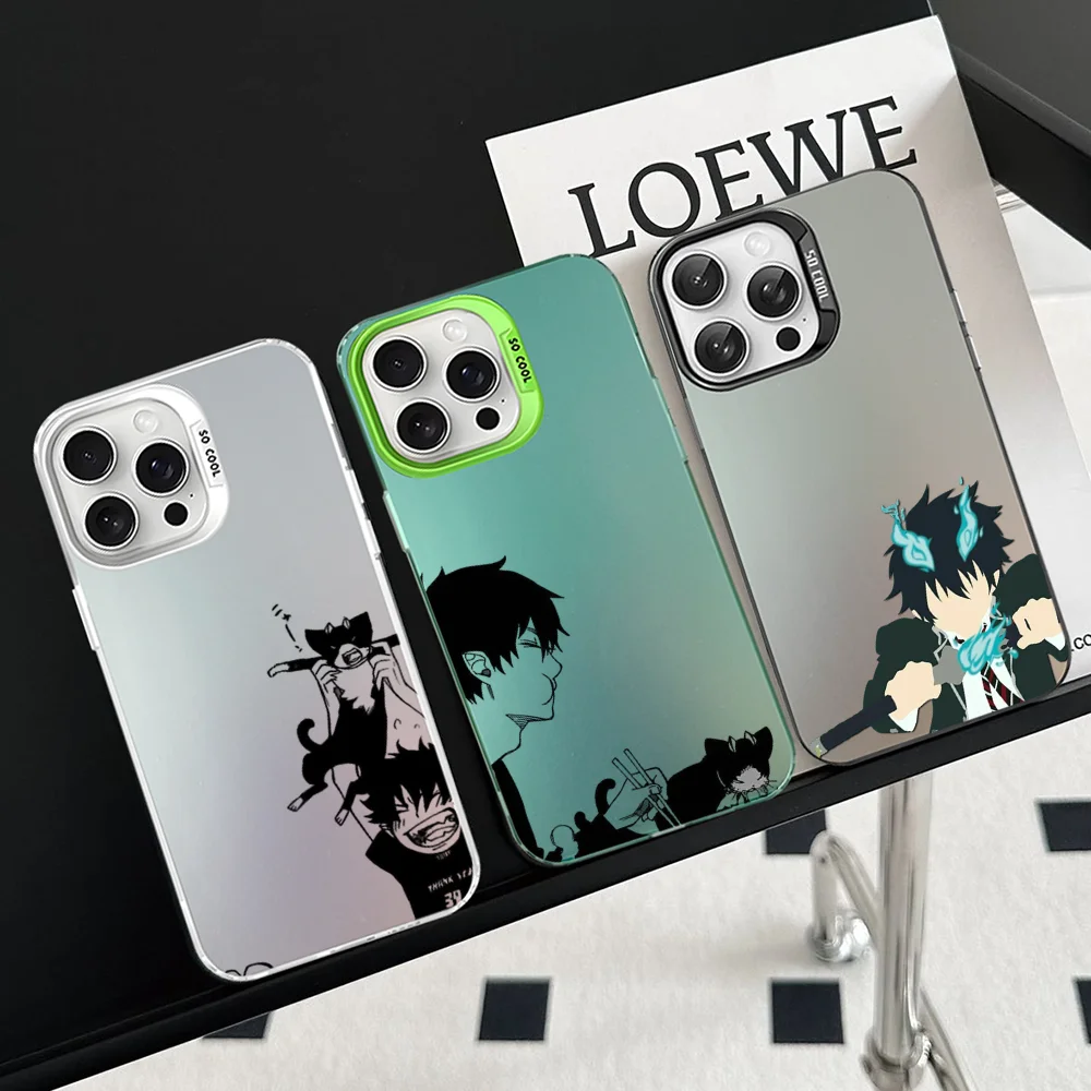 Funda de teléfono Anime Ao no Exorcist Okumura Rin para iPhone 16 15 14 13 12 11 Pro Max X XR XSMAX 8 7 Plus, funda trasera mate a prueba de golpes - imagen 2