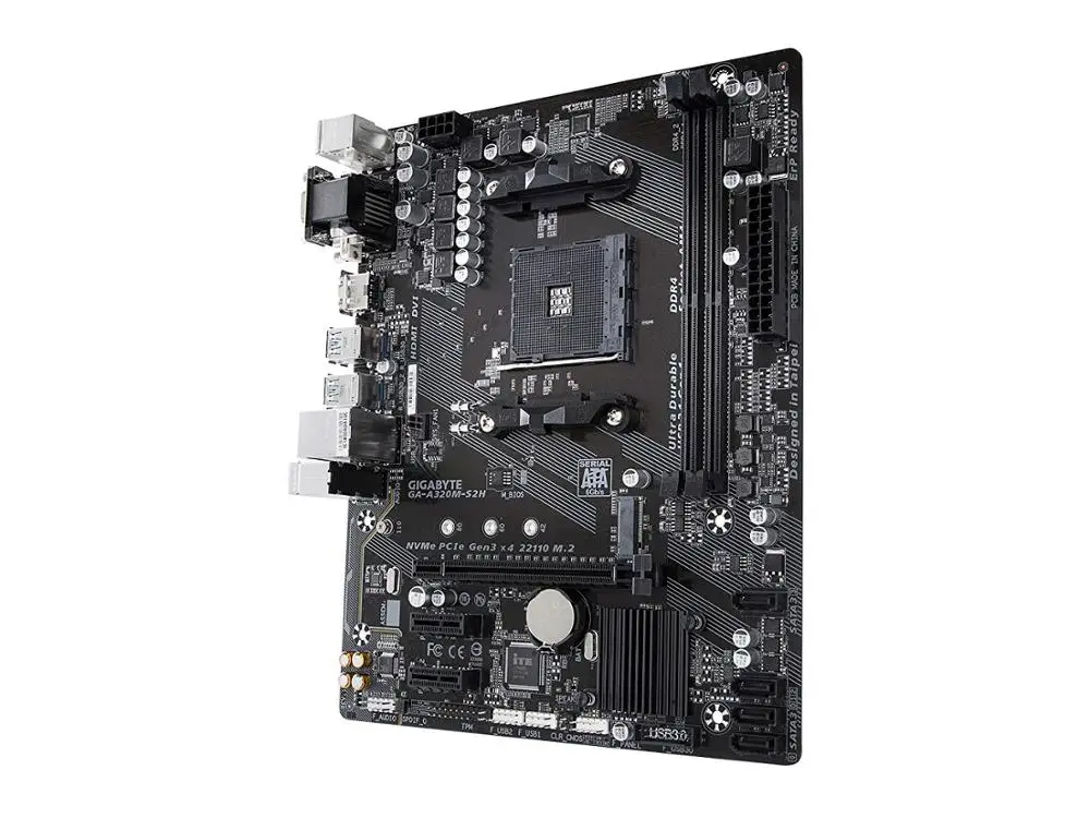 Gigabyte GA-A320M-S2H Original nueva placa base AMD Socket LGA 1151 DDR4 USB3.0 SATA3.0 VGA + DVI + HDMI - imagen 3