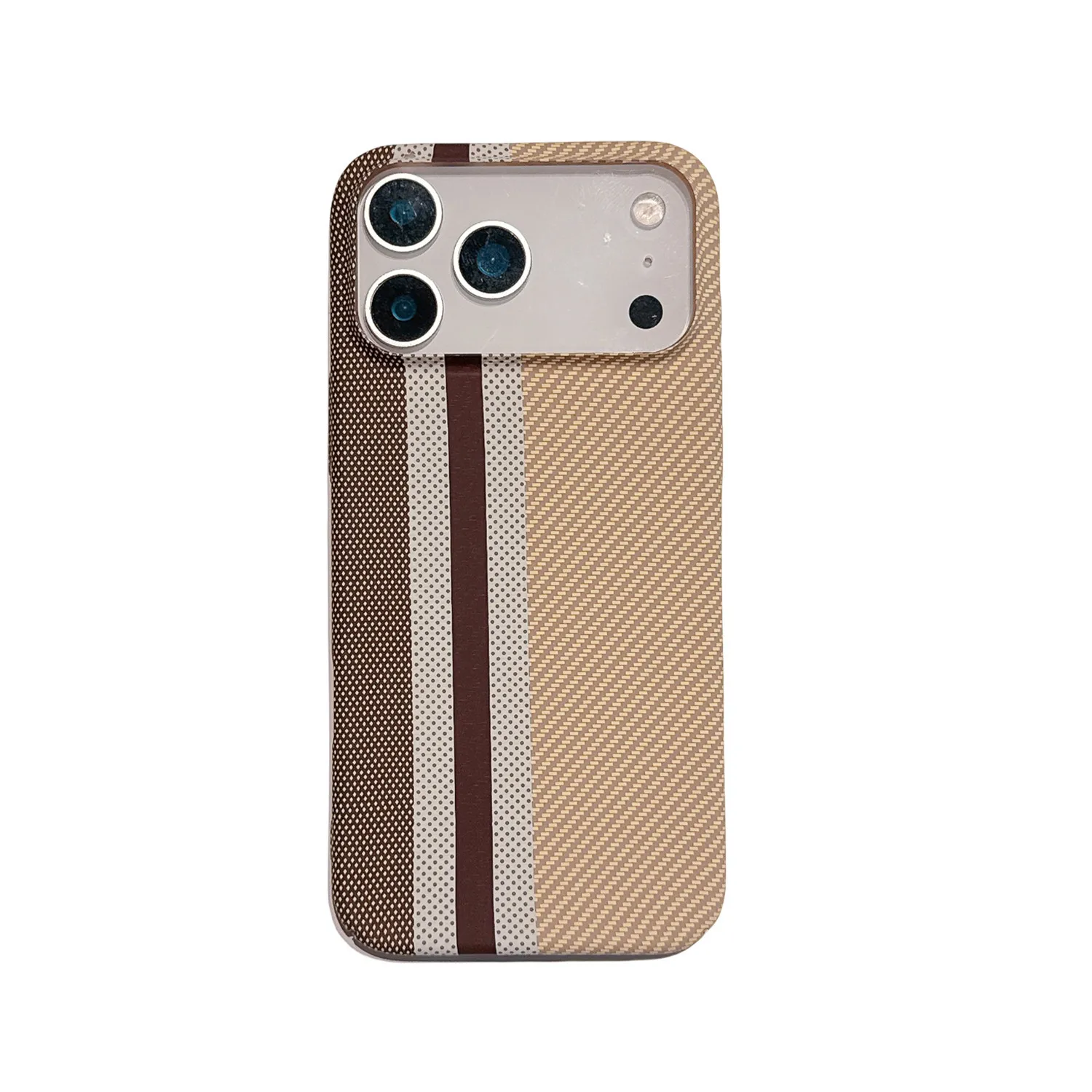 Funda de PC con textura de rayas de fibra de carbono Kevlar de Kong grande para iPhone 17 Air 16 15 14 Plus 13 12 ProMax 11, funda trasera dura a prueba de golpes - imagen 3