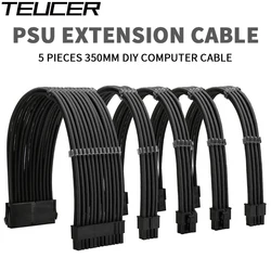 TEUCER Kit Extensión Cables PSU 24 pines PCI-E EPS