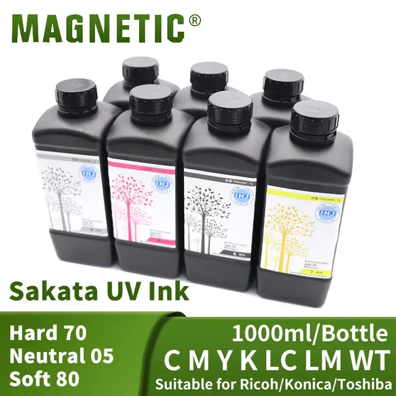 Sakata-Tinta UV Compatible con Toshiba CE4 Ricoh G4 G5 Seiko Konica 1024, cabezal de impresión de cama plana, JHV-70 de tinta suave neutra 05 80