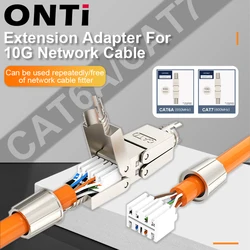 ONTi Adaptador de extensión RJ45 en caja blindada sin herramientas