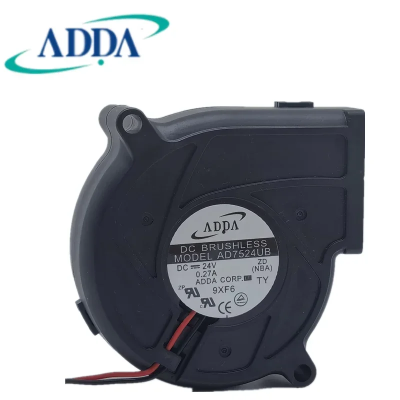 Nuevo ADDA AD7524UB 24V 0.27A 7530 7cm ventilador de refrigeración de tambor de ventilación de flujo axial