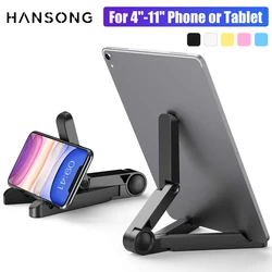 Soporte plegable portátil para iPad Compatible con tableta de 4 "-11", soporte de plástico de escritorio para teléfono Xiaomi, Samsung, Huawei, soporte para tableta