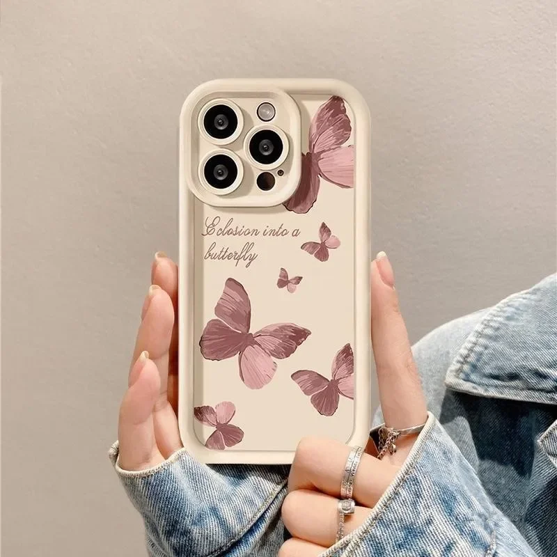 Funda de mariposa blanca y negra para Motorola Moto E14 G54 5G G34 G24 G14 G85 G32 Edge 40 Neo 50 Fusion Pro G52 E32 funda de silicona - imagen 5