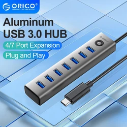 Concentrador USB-C ORICO 7 Puertos Alta Velocidad