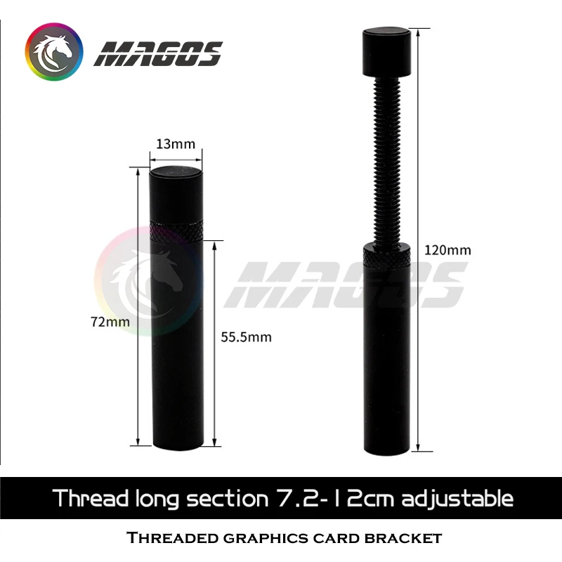 ITX-caja pequeña para GPU, soporte Anti-flexión, marco de soporte Jack, totalmente de aluminio, base magnética de Metal - imagen 5