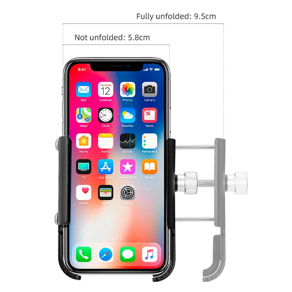 Soporte para teléfono, manillar de aleación de aluminio, soporte para teléfono móvil, rotación de 360 grados, equipo de ciclismo a prueba de golpes - imagen 5