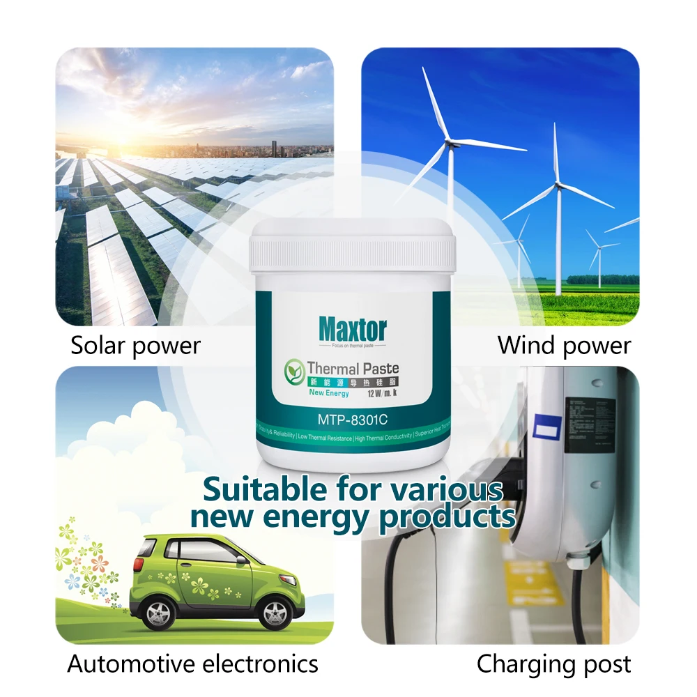 Maxtor MTP-8301c pasta térmica 300g para CPU GPU PS4 ventilador de refrigeración ordenador MCU disipador de calor grasa conductora térmica radiador de chasis - imagen 4