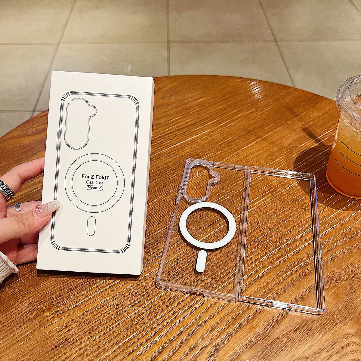 Funda magnética para Samsung Galaxy Z Fold Flip 7 6 5 4 3 funda Mag-safe cristal transparente a prueba de golpes cojín de aire carcasa de teléfono Fundas - imagen 2