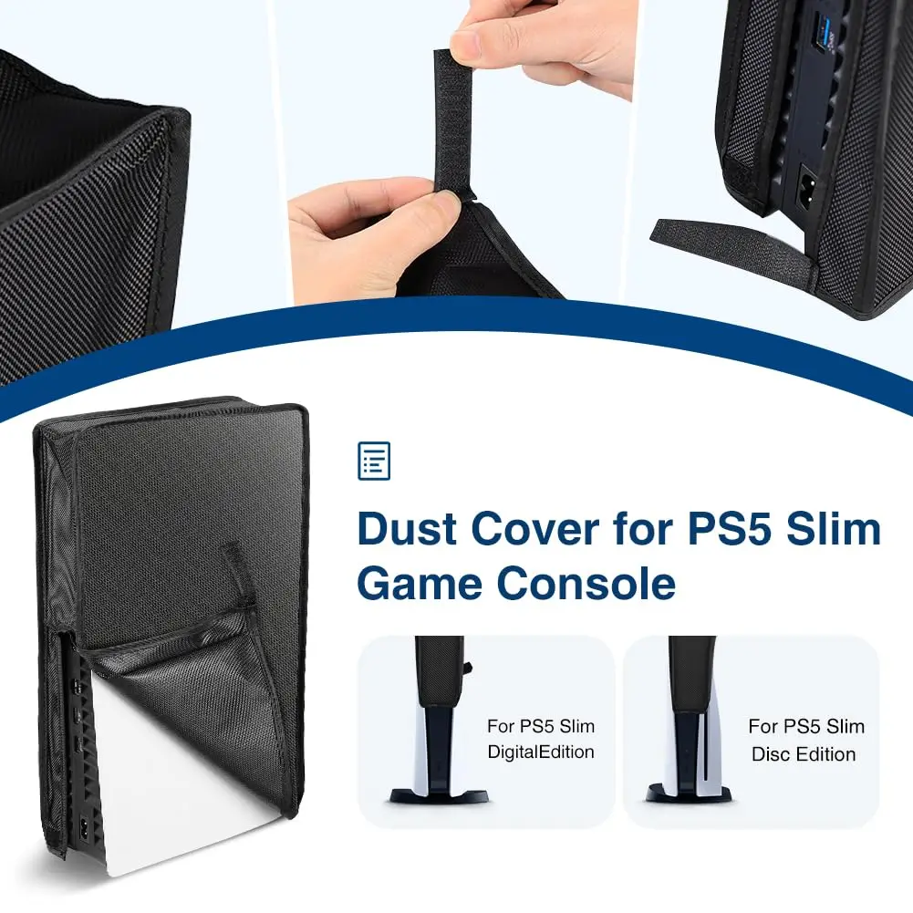 360 °   Funda protectora antipolvo para accesorios de consola de juegos óptica PS5 Slim - imagen 5