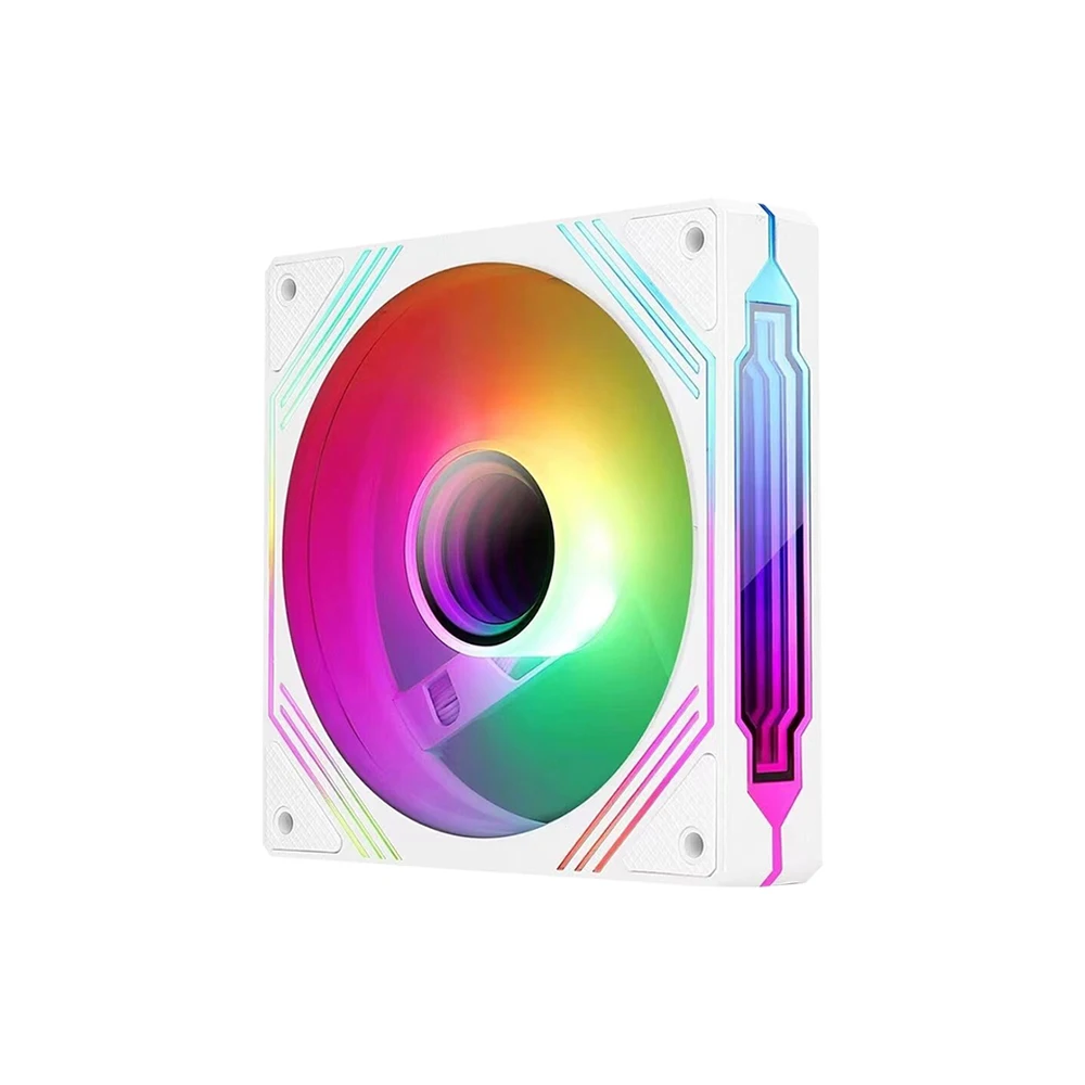 Ventilador de refrigeración para PC, 5V, 3 pines, ARGB, efecto de luz de ciclo de espejo, 650-1800RPM, PWM, 140mm, ventilador enfriador inverso/avance - imagen 5