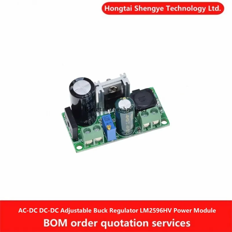 Módulo reductor de AC-DC de bajo voltaje, fuente de alimentación reguladora ajustable de DC-DC, LM2596HV, 3A, 5V-50V