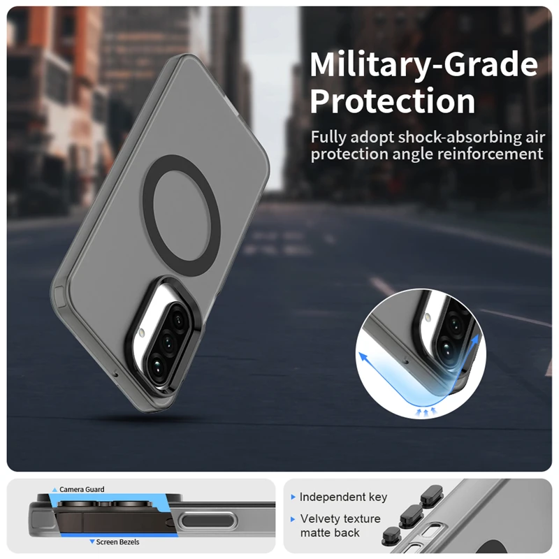 Funda de carga inalámbrica para Samsung Galaxy A26, funda magnética de silicona esmerilada de lujo, Protector para Samsung A26 Galaxy A26 - imagen 5