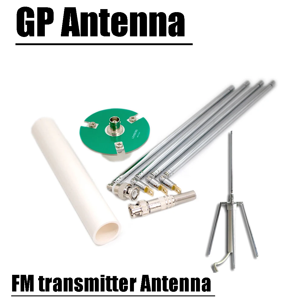 Antena de Transmisor FM, dispositivo telescópico con enchufe BNC Q9 para amplificador de Radio HAM, receptor FM, UHF, VHF, 65M-375MHZ GP
