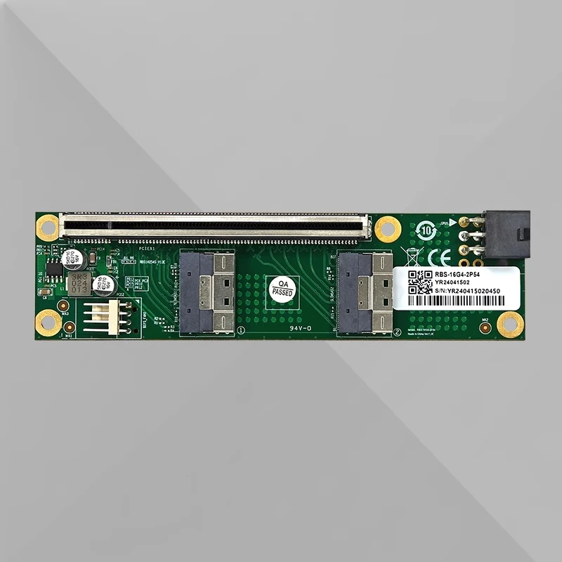Riser PCIe 5,0 4,0 16x a SlimSAS SFF-8654 placa base MCIO tarjeta dividida GPU tarjeta gráfica, externa, Cable adaptador de expansión - imagen 2