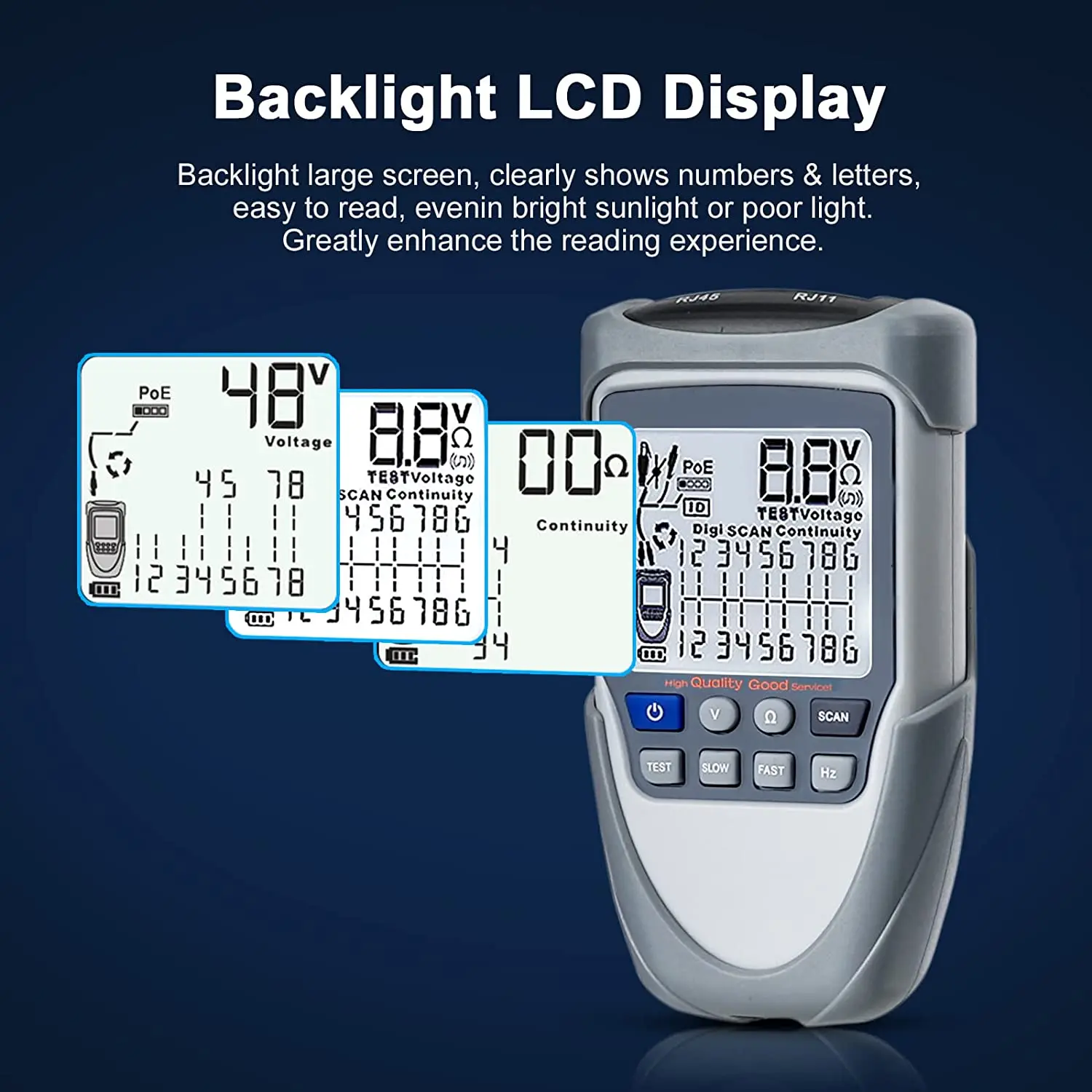 TOOLTOP-probador de Cable de red, buscador de línea LAN, prueba PoE, rastreo de Cable Digital, punto de interrupción, verificación de Cable Ethernet - imagen 2