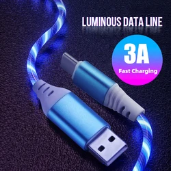 Cable carga rápida LED Micro USB Tipo C Samsung Xiaomi iPhone