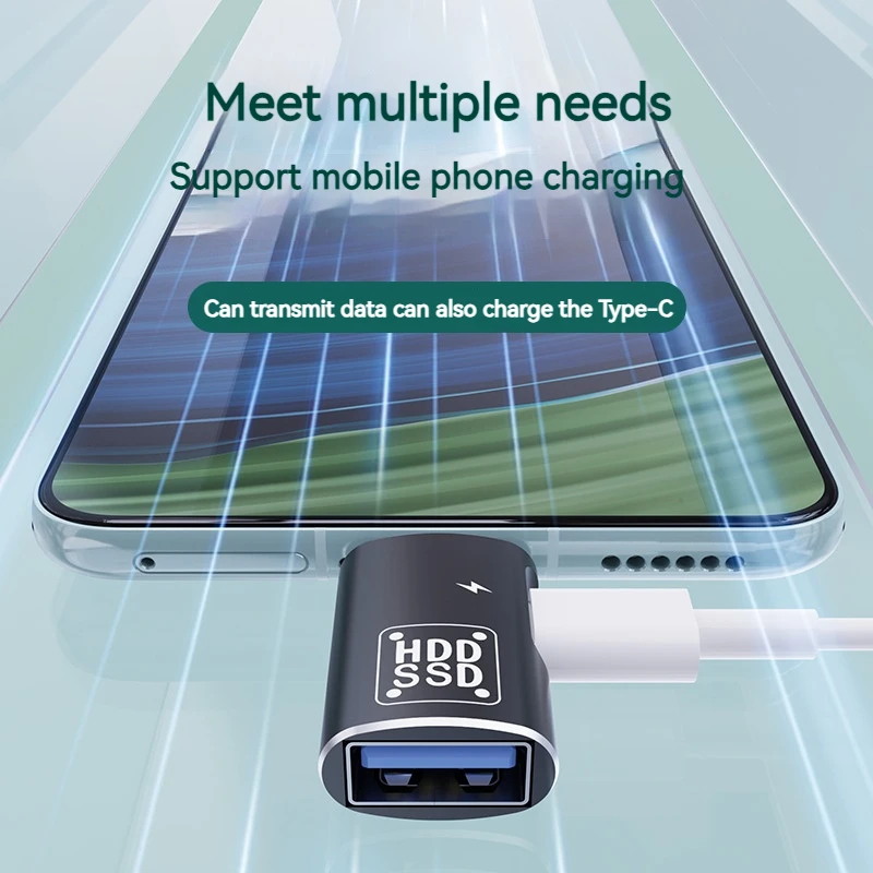 Adaptador USB tipo C de Metal, convertidor de transferencia de datos, 2 en 1, USBC a USB OTG, disco U, carga para Ipad, teléfono, tableta, Samsung - imagen 5