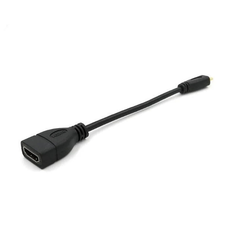 Micro HDMI en ángulo hacia arriba y abajo hacia la derecha, compatible con HDMI, adaptador macho a hembra, Conector de 10cm para HDTV tipo D - imagen 3
