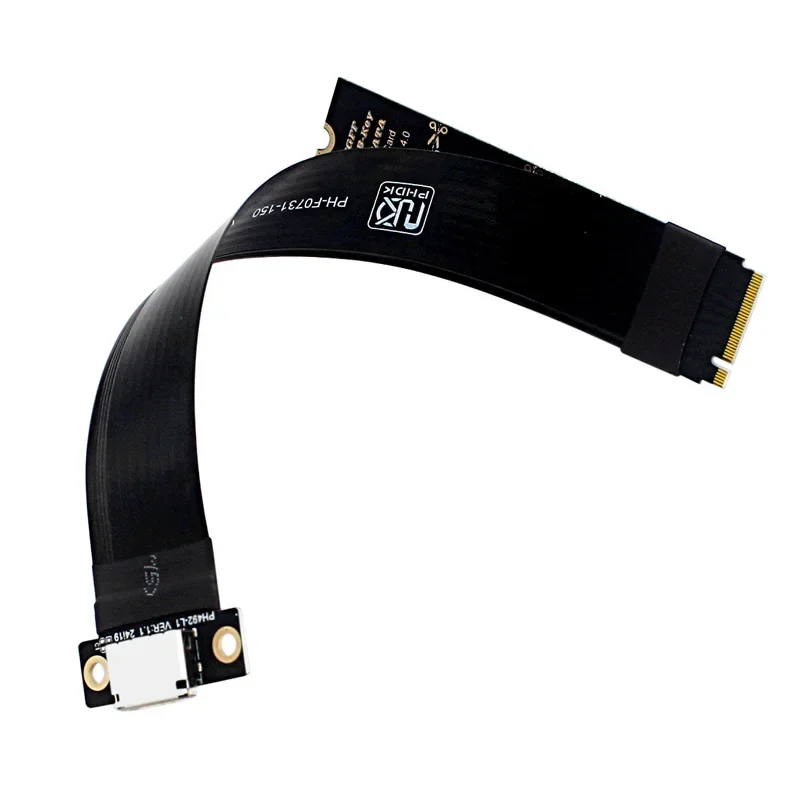 Cable de extensión M.2 NVME a Oculink 4i para tarjeta gráfica SSD M2 M Key a adaptador de SFF-8612 Cable PCIe 4,0 Gen4 para ordenador portátil de escritorio - imagen 2