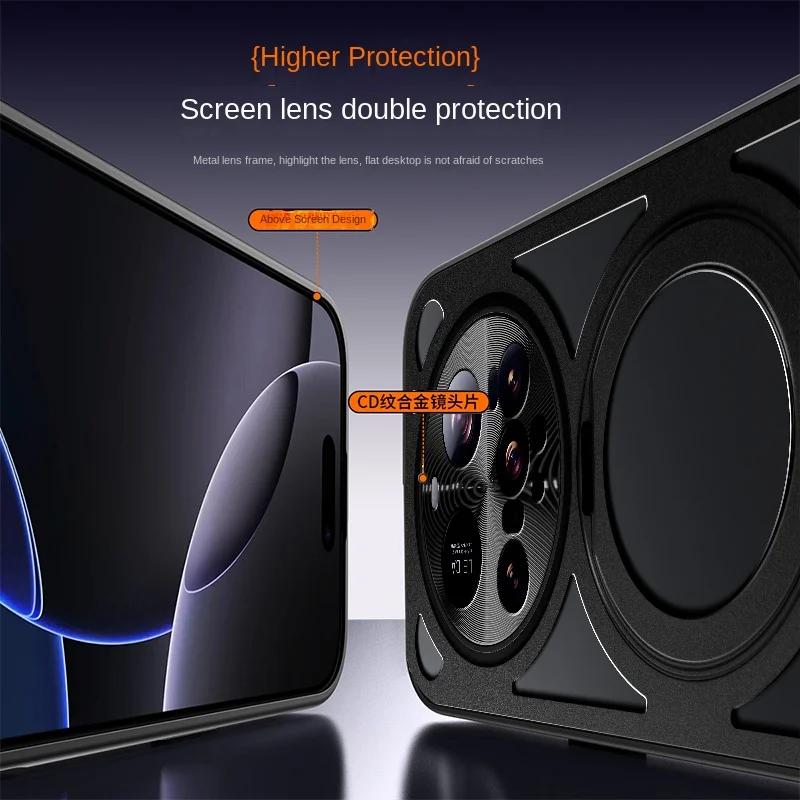 Para Xiaomi Mi 15 Ultra funda de aleación dura anillo soporte magnético MagSafe funda protectora trasera para Xiaomi Mi 15 Pro carcasa de teléfono - imagen 4