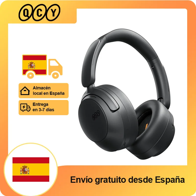 QCY-auriculares por encima de la oreja, cascos con sonido espacial LDAC de alta resolución, H3S -56dB, inalámbricos ANC adaptables, Bluetooth 6,0, doble controlador 102H