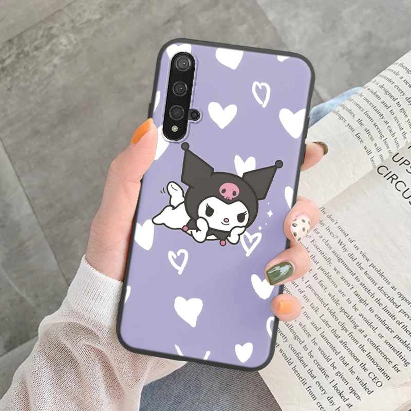 Funda Sanrio rosa para Huawei Nova 5 T 5 T, carcasa trasera pintada de Hello Kitty, Funda de silicona suave para Huawei Nova5T - imagen 5