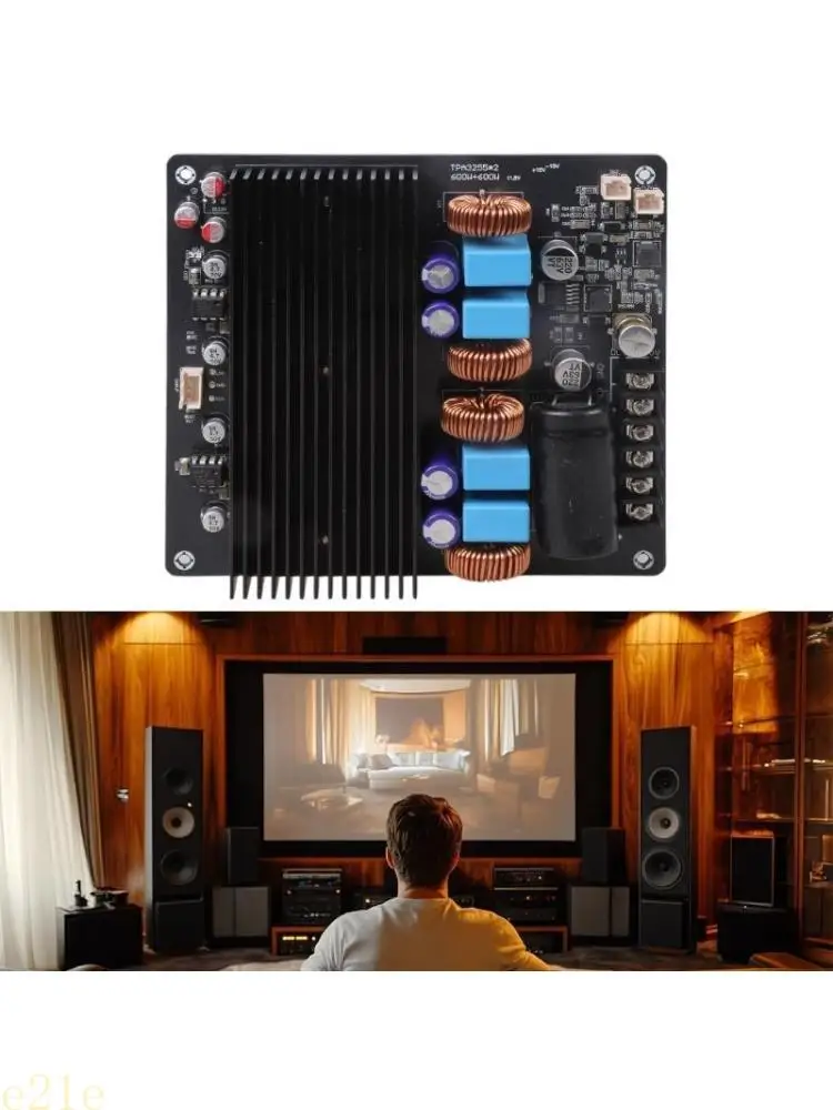 E21E Avanzado TPA3255 Núcleos dobles Amplificadores 600W Junta mejorada estabilidad eléctrica Actuaciones sonido para