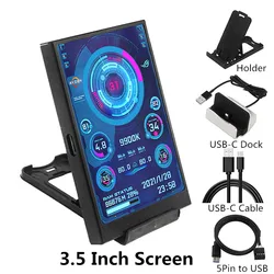 Monitor IPS USB-C Compatible AIDA64 para Mini PC